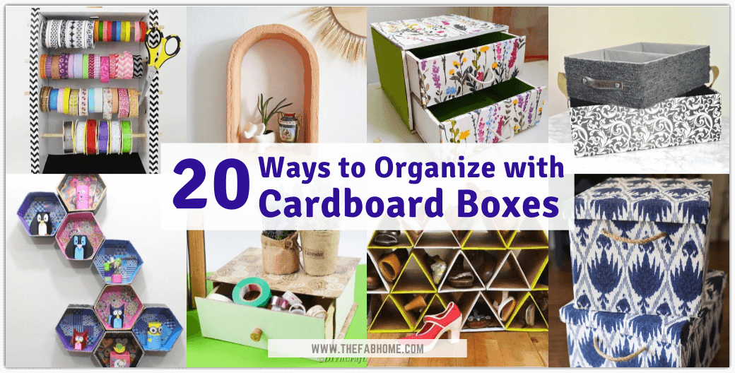 6 SIMPLE DIY ORGANIZERS FOR STORAGE FROM CARDBOARD BOXES