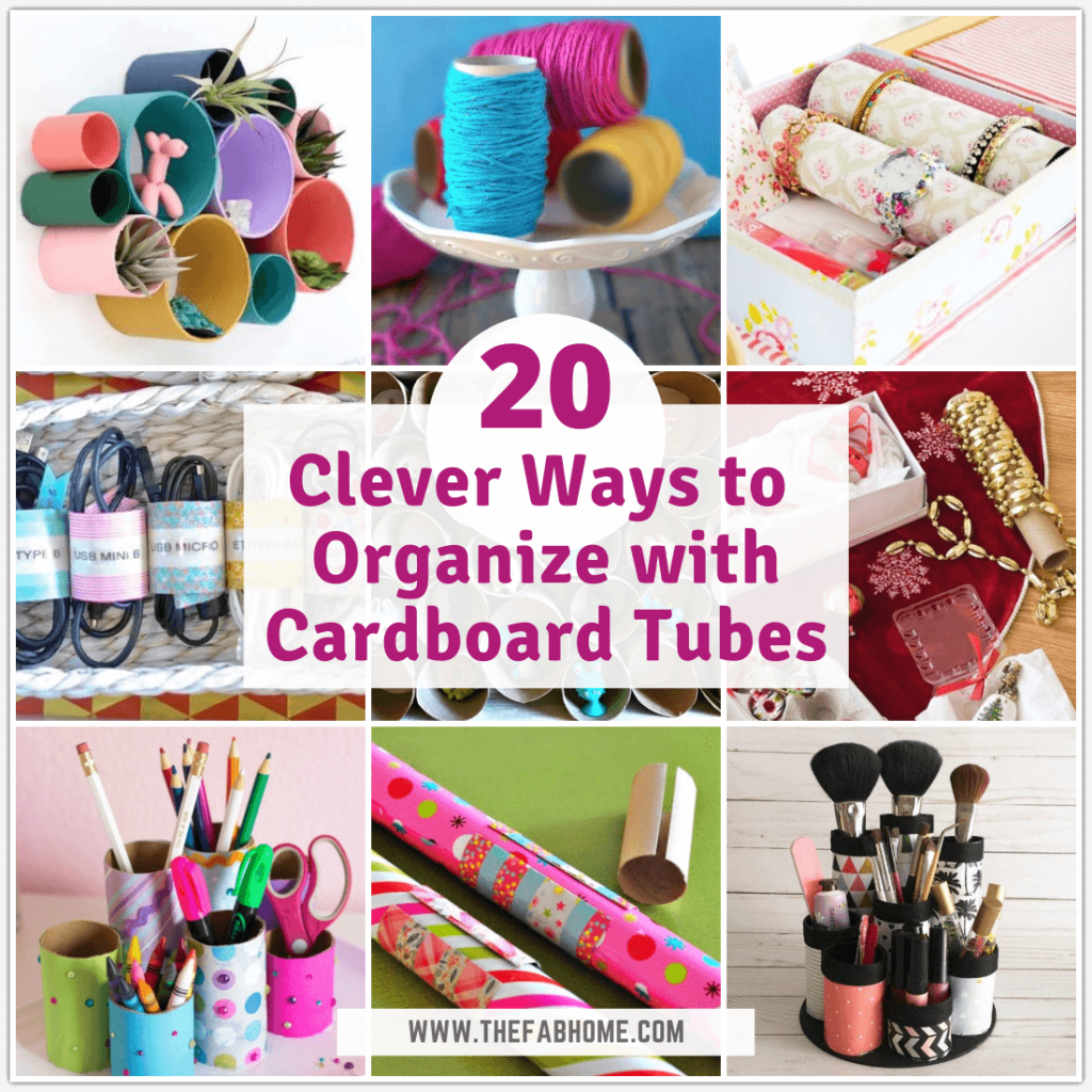 20 Clever Ways to Organize with Cardboard Tubes