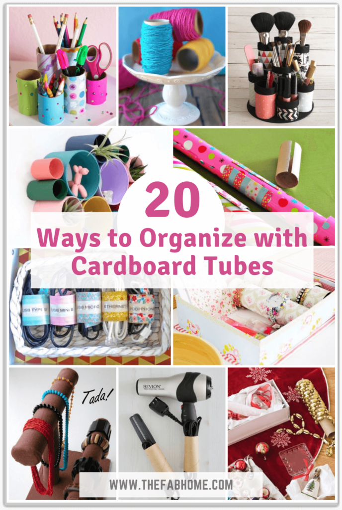 20 Clever Ways to Organize with Cardboard Tubes
