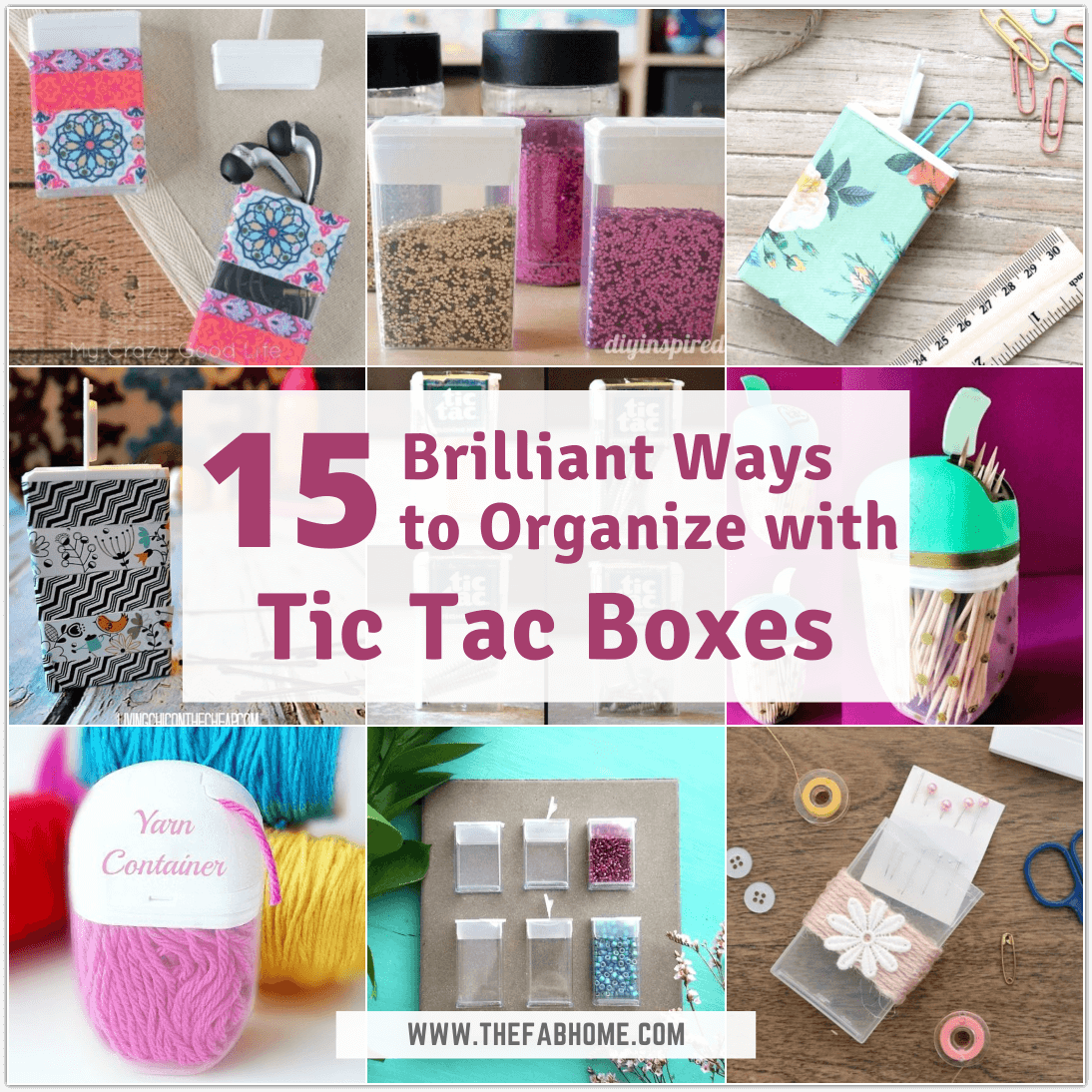 Did you think Tic Tac Boxes were too tiny to be useful? Not at all, as proved through these genius Ways to Organize with Tic Tac Boxes!