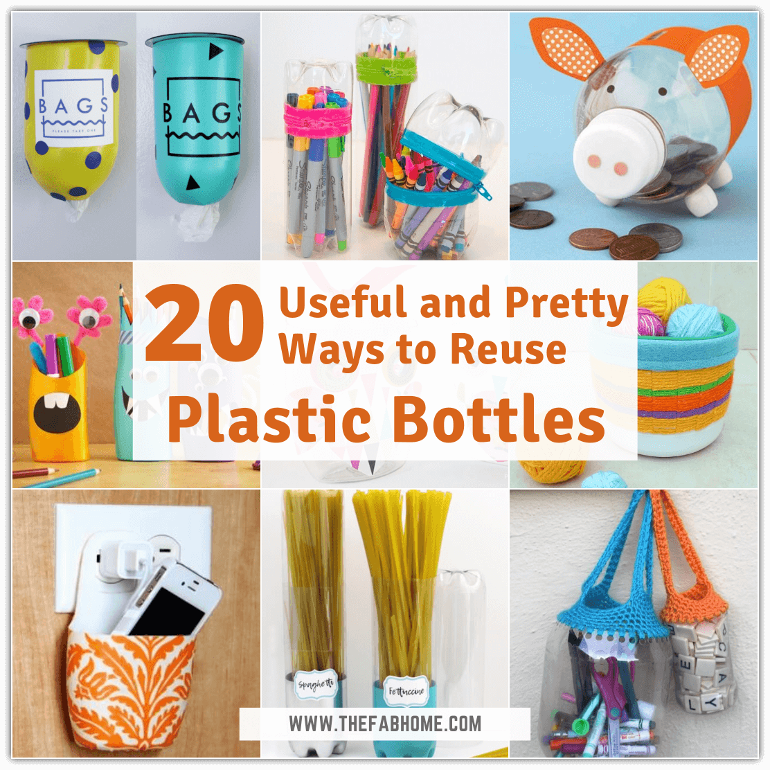 With all the plastic we use, we're sure to have some bottles lying around. Utilize them smartly with these 20 Ways to Reuse Plastic Bottles for the Home.