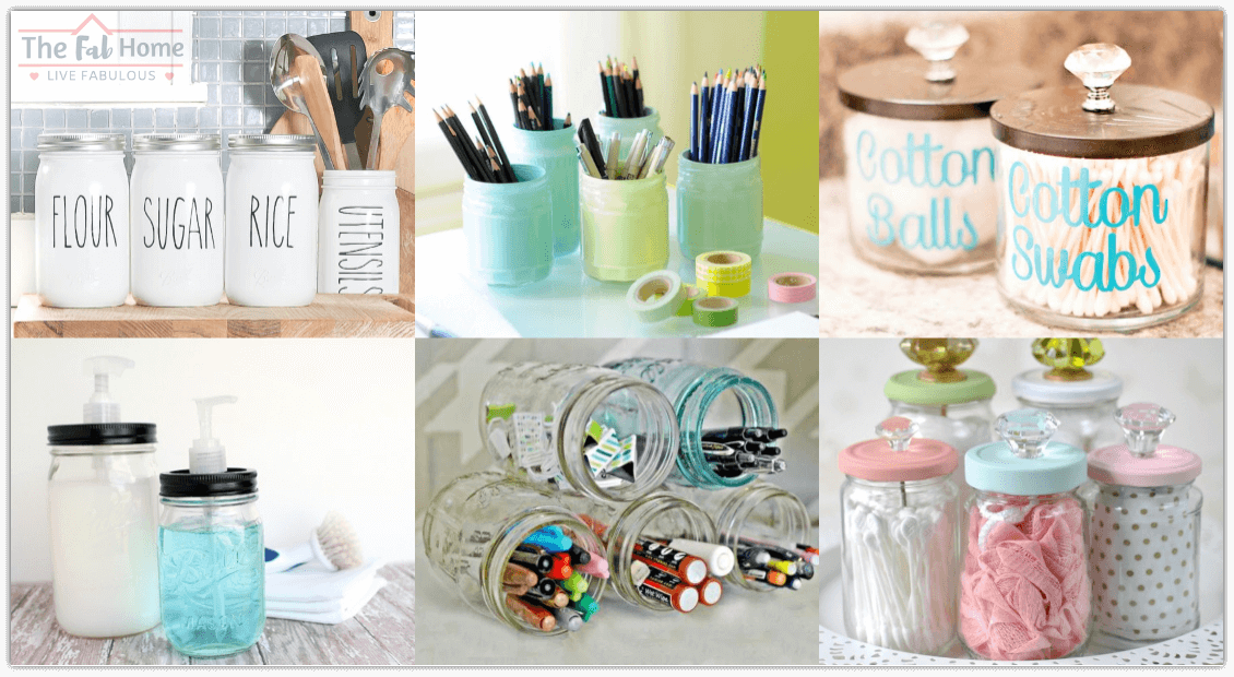 20 Ways to Upcycle Glass Jars & Bottles - Houseful of Handmade
